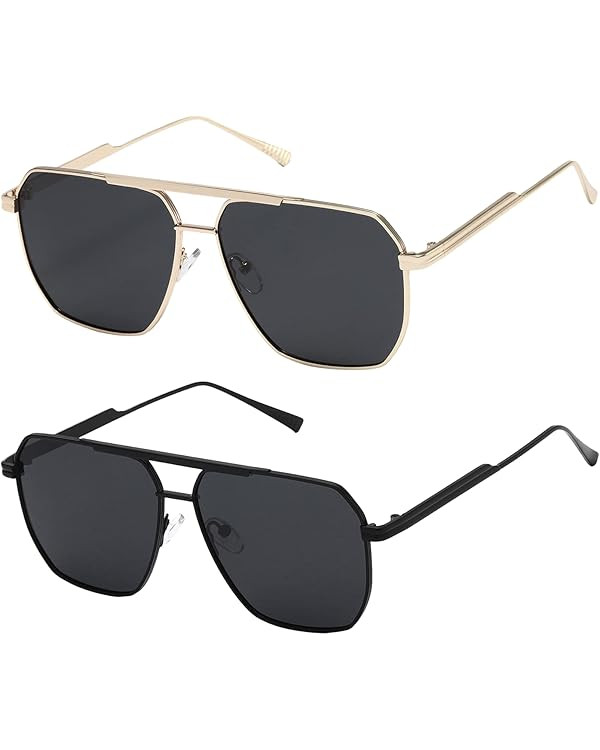 kimorn Polarized Sunglasses Womens Men Retro Oversized Square Vintage Fashion Shades Classic Larg... | Amazon (US)