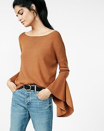 Extreme Flute Sleeve Sweater | Express