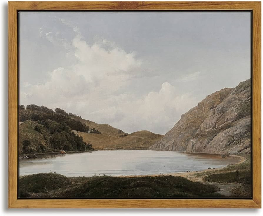 InSimSea Framed Canvas Print Wall Art Home Decor Lake and Mountain Nature Wilderness Landscape Pa... | Amazon (US)