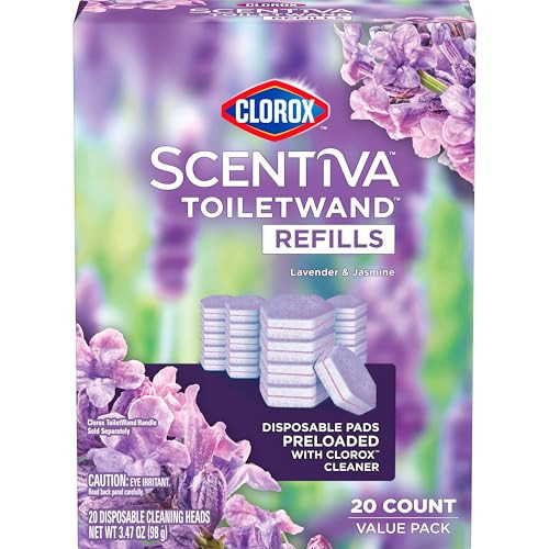 Clorox Scentiva ToiletWand Refills, Lavender and Jasmine, 20 Count | Amazon (US)