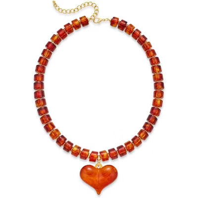 Summit Adventure Chunky Acrylic Heart Beaded Choker Necklace – Bold Statement Gift for Women | Target