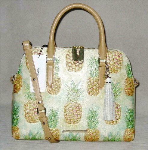 NWT BRAHMIN Pineapple Leather SYDNEY Multi Pompano Satchel Bag Purse MSRP$455  | eBay | eBay US