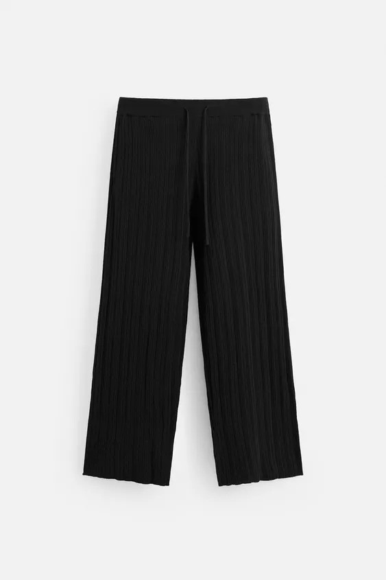 STRUCTURED KNIT PANTS | Zara US