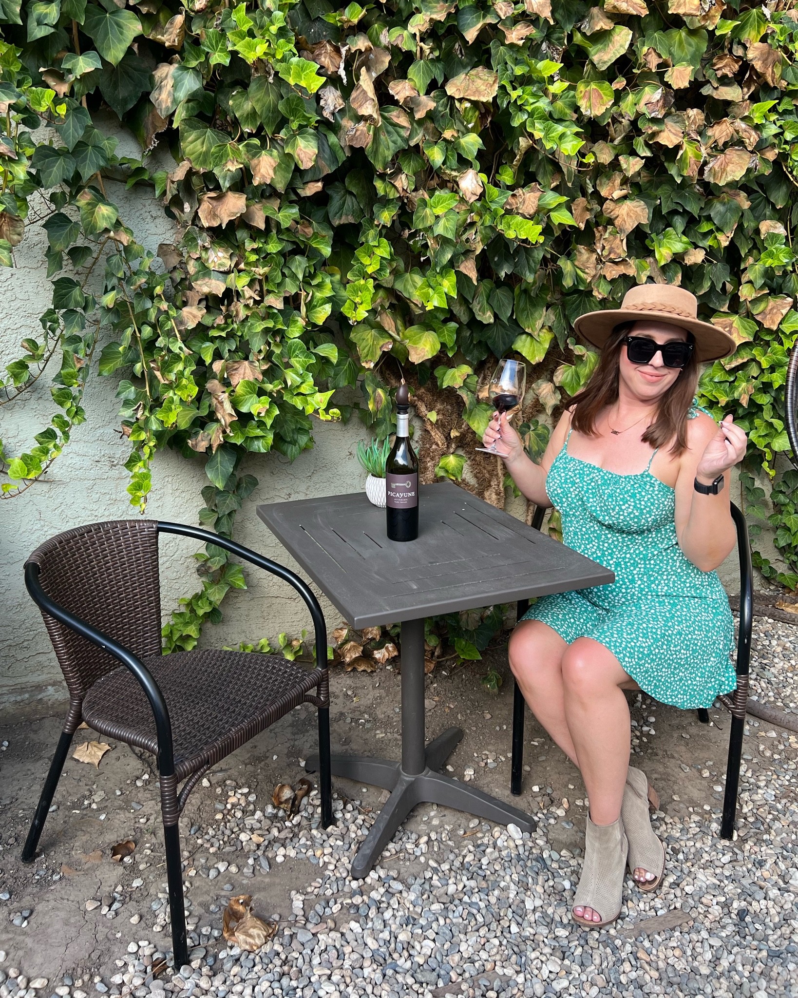 Harvest season wine tasting outfit: Amazon romper, Walmart hat, TOMS shoes, Amazon sunglassses 

#LTKunder50 #LTKstyletip #LTKSeasonal