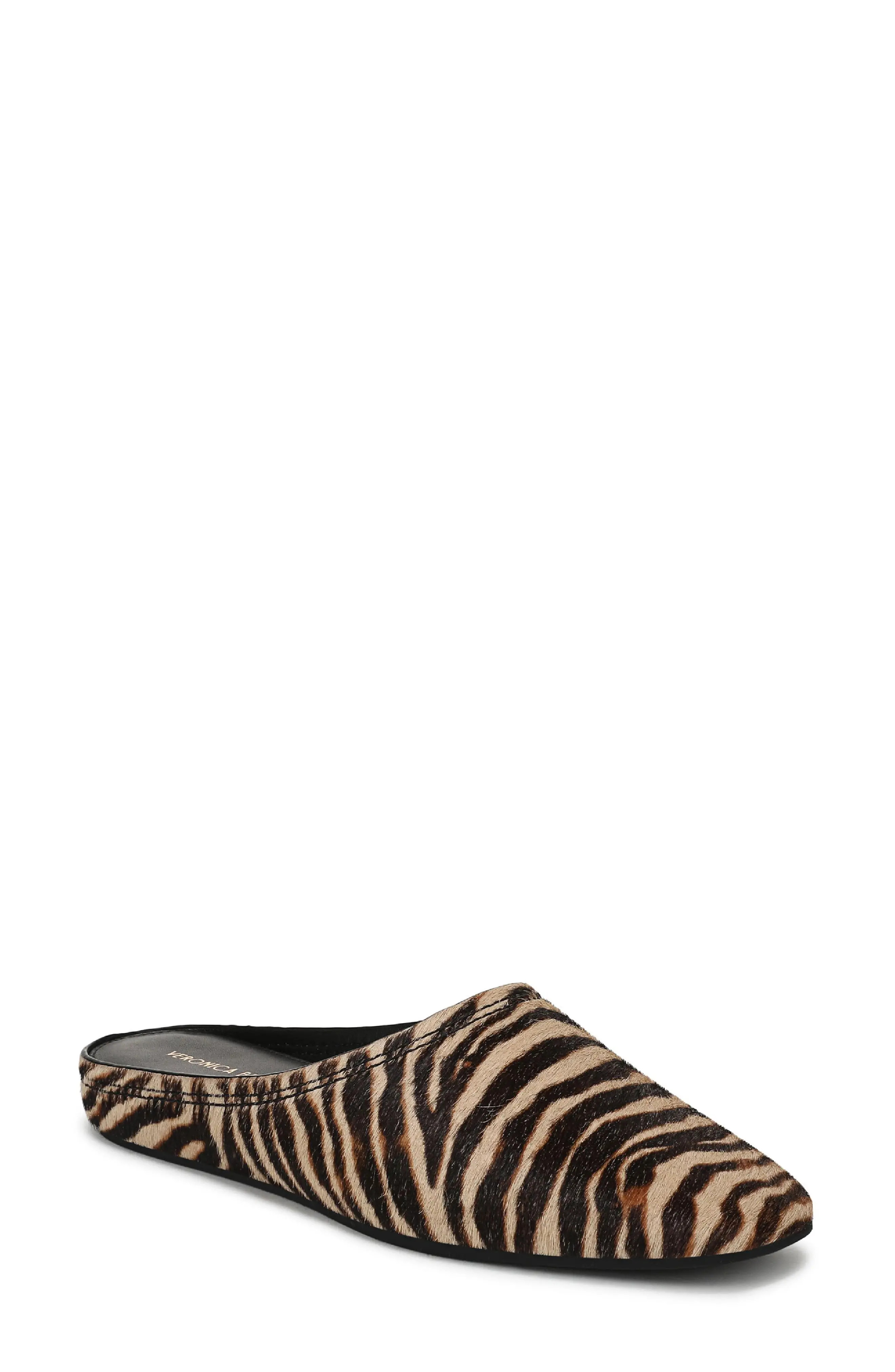 Veronica Beard Narcisa Flat Mule in Ziger Brown at Nordstrom, Size 11 | Nordstrom