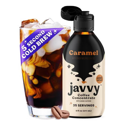 Javvy Cold Brew Caramel Coffee Concentrate - Medium Roast, Unsweetened & Sugar-Free - 6oz | Target