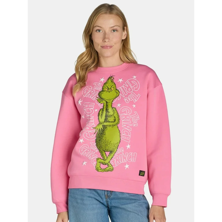 Dr. Seuss Women’s The Grinch Stars Graphic Sweatshirt, Sizes XXS-XXL | Walmart (US)