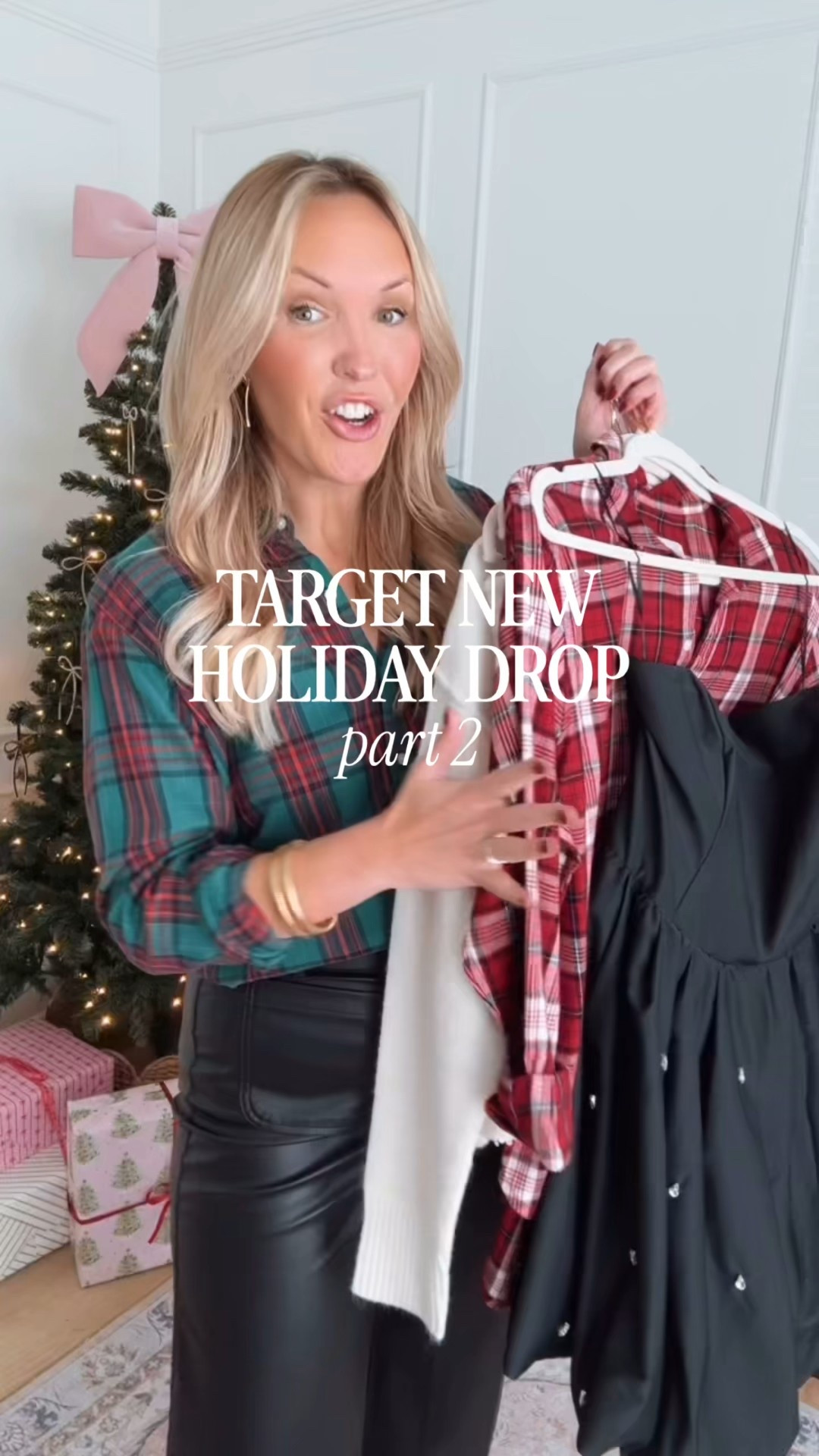 Holiday outfits so good we needed a part 2!! Wearing a 10 in the pants. Large in the skirt the black dress and medium in the tops!

#LTKFindsUnder50 #LTKHoliday #LTKMidsize