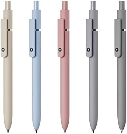 Eeoyu 5pcs Gel Pen Quick Dry Ink Pen Fine Point Retractable Roller Ball Pen Black Ink Smooth Writing | Amazon (US)