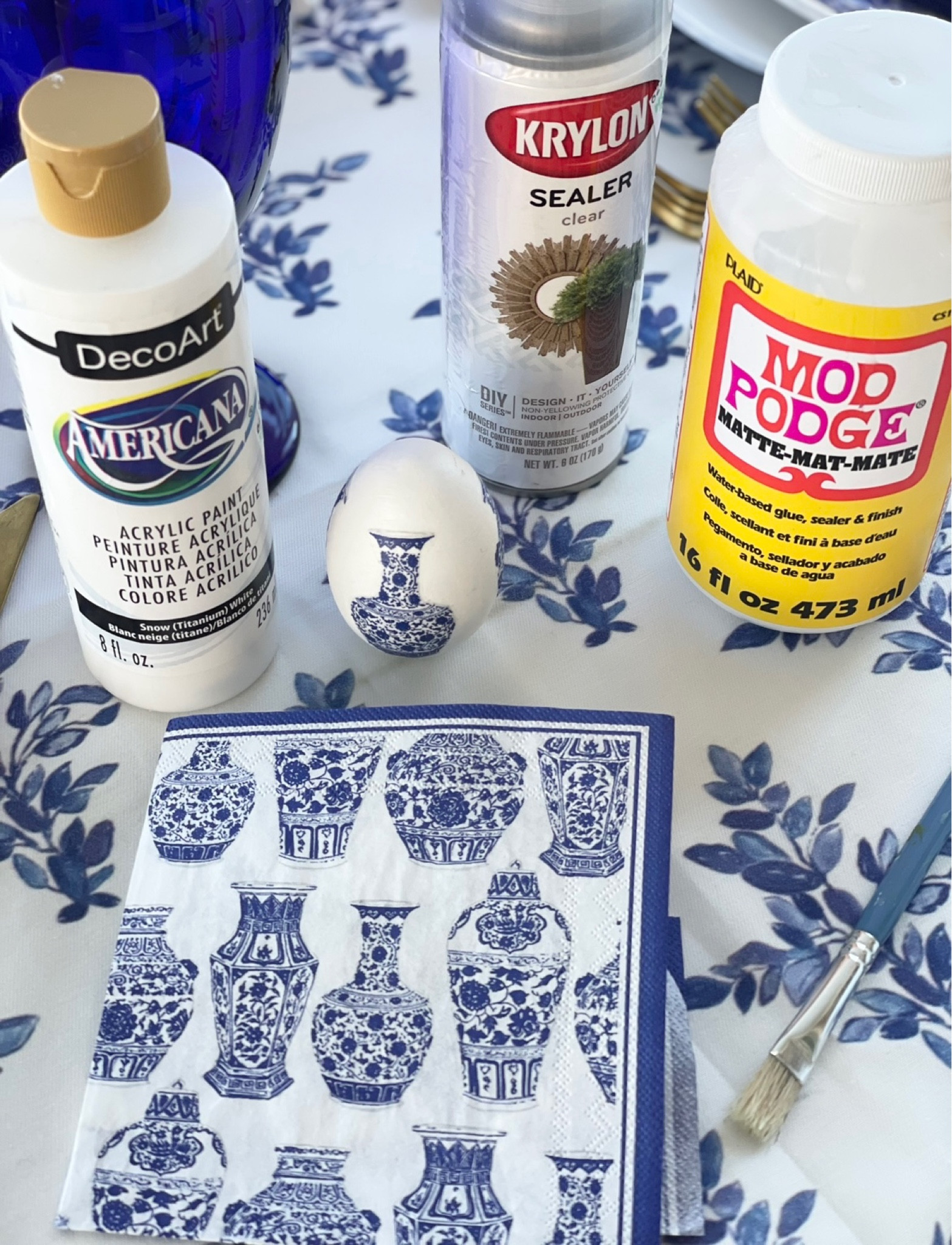 Easter decoupage eggs