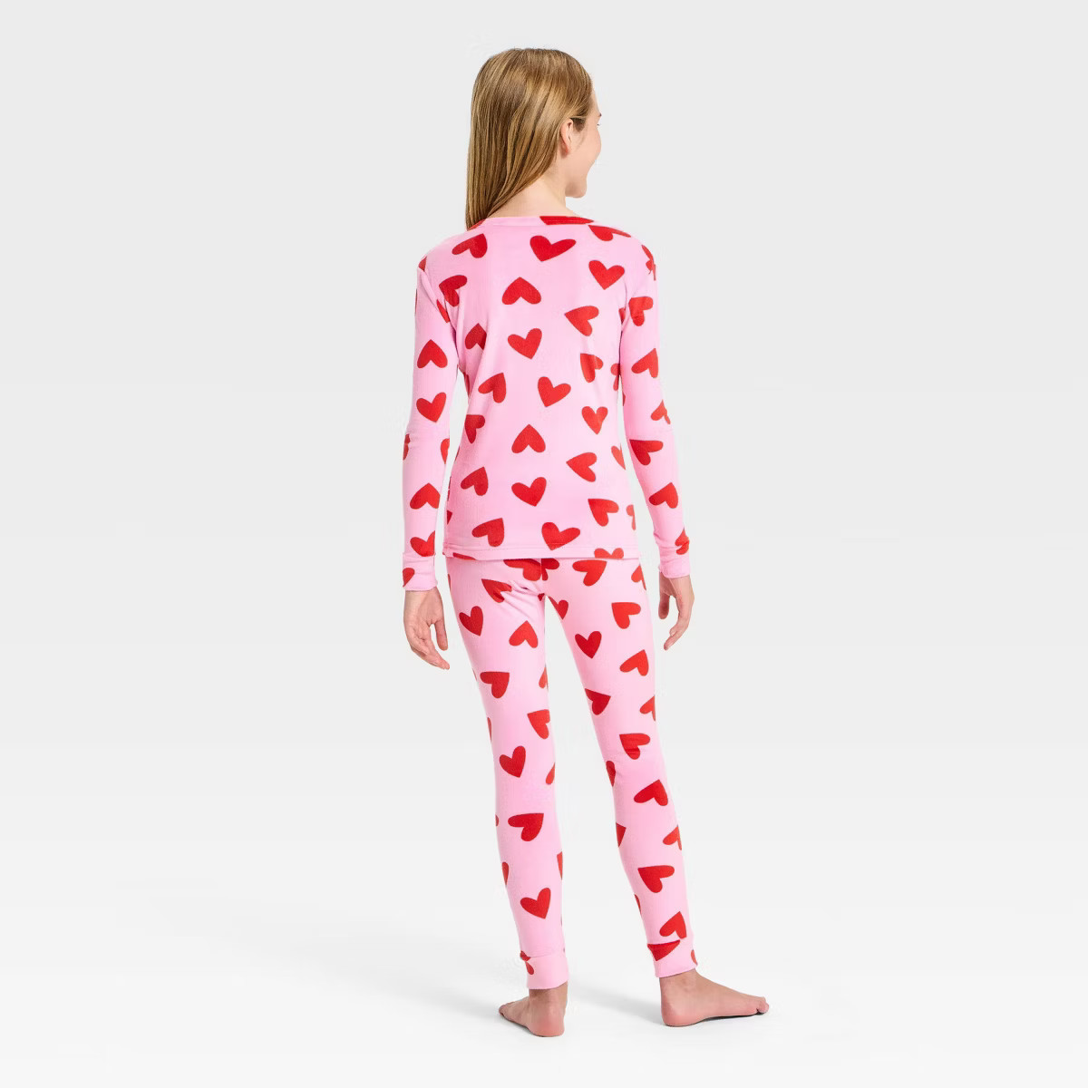 Kids' Valentine's Day 'Hearts' Snuggly Soft Pajama Set - Cat & Jack™ Pink | Target