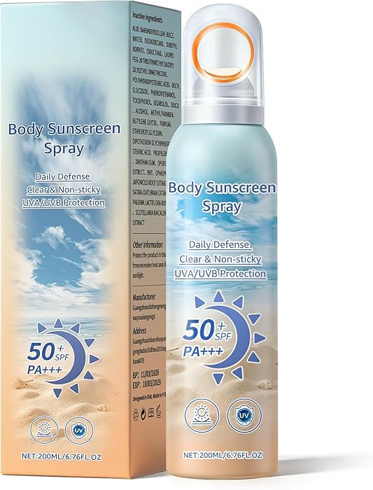Mineral Sunscreen Spray SPF 50, Zinc Oxide Sunscreen Spray for Face & Body, Broad-Spectrum UVA/UV... | Amazon (US)