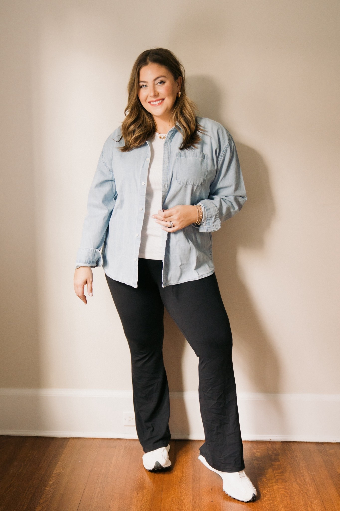 Styling my favorite flare leggings - wearing non-maternity size XL. Wearing XXL Tall in white t-shirt. 

#LTKStyleTip #LTKPlusSize #LTKSeasonal