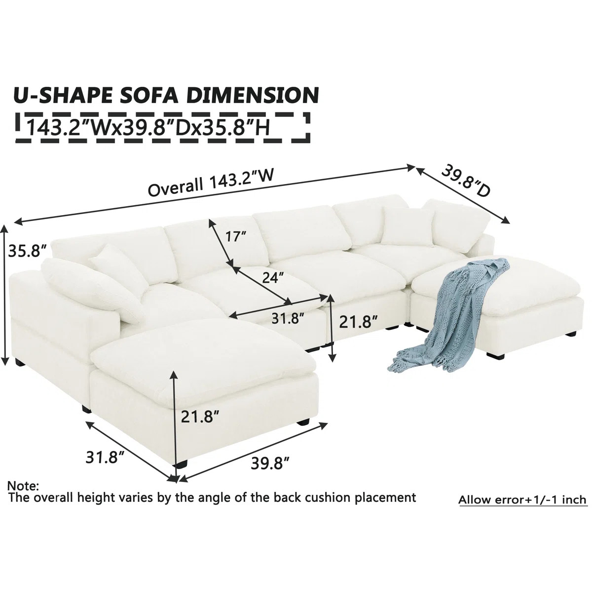 Wilroy 6-Piece Reversible U-Shaped Sectional | Wayfair North America