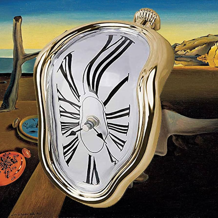 Melting Clock, Salvador Dali Watch Melted Clock for Decorative Home Office Shelf Desk Table Funny... | Amazon (US)