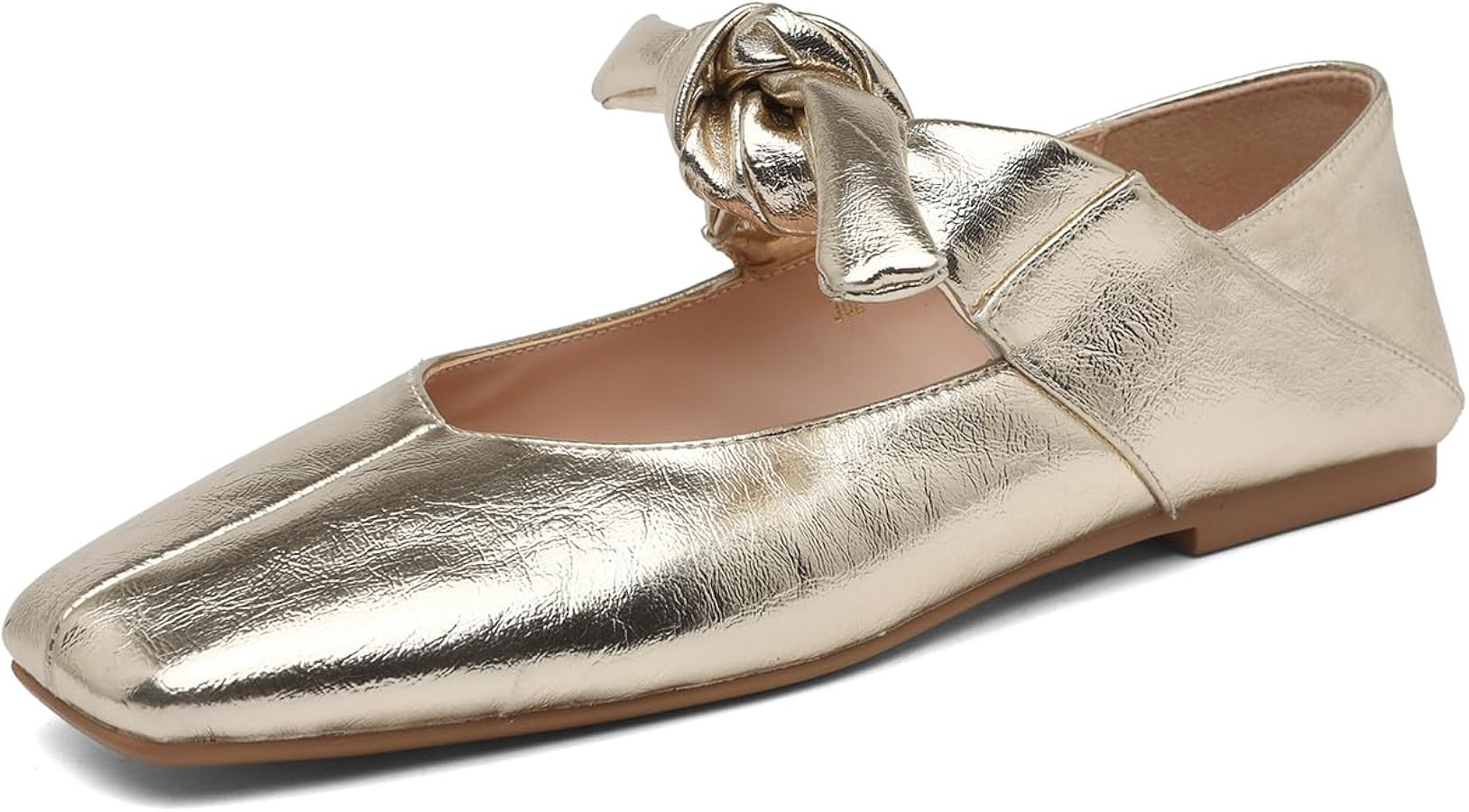 Women’s Flats Square Toe Bow Mary Jane Ballet Flats Fashion Wedding Party Shoes | Amazon (US)