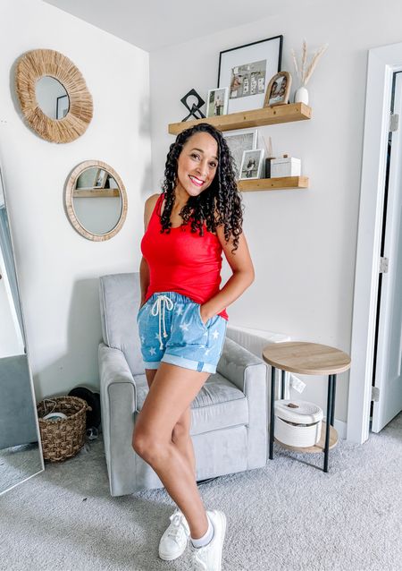 The cutest summer holiday outfit.  These shorts are perfect with the drawstring and stars for all of our summer patriotic holidays! 


#LTKfamily #LTKstyletip #LTKfindsunder50