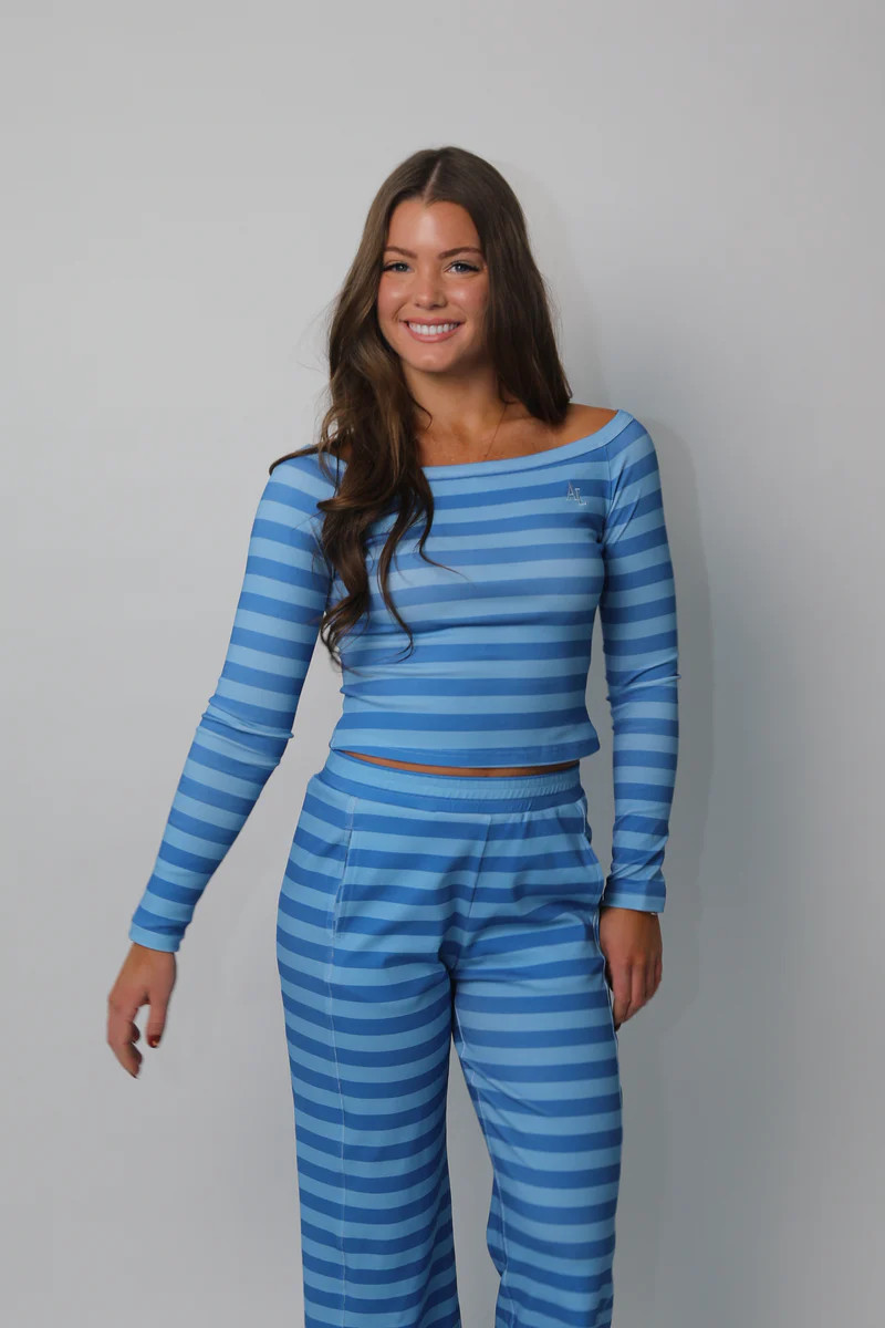 Stripe Top - Cotton Candy Blue | Ave and Liv Boutique