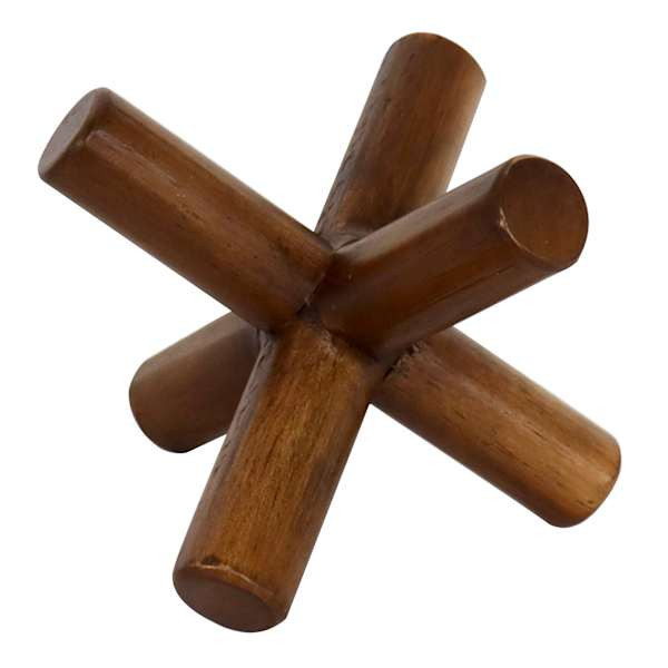 Wooden Jack Decor, 6.25", Brown, Wood, sold by At Home | At Home