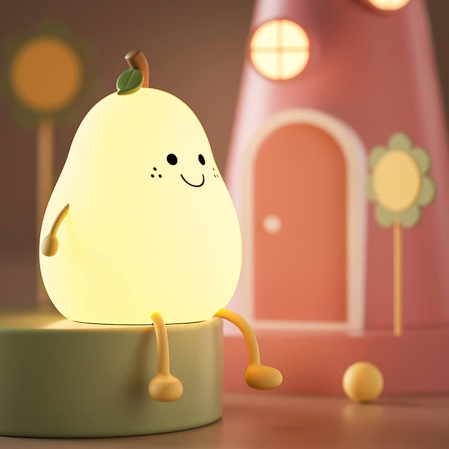 LEDHOLYT Night Light for Kids, Cute Silicone Nursery Pear Lamp for Baby and Toddler,Fruit NightLi... | Amazon (US)