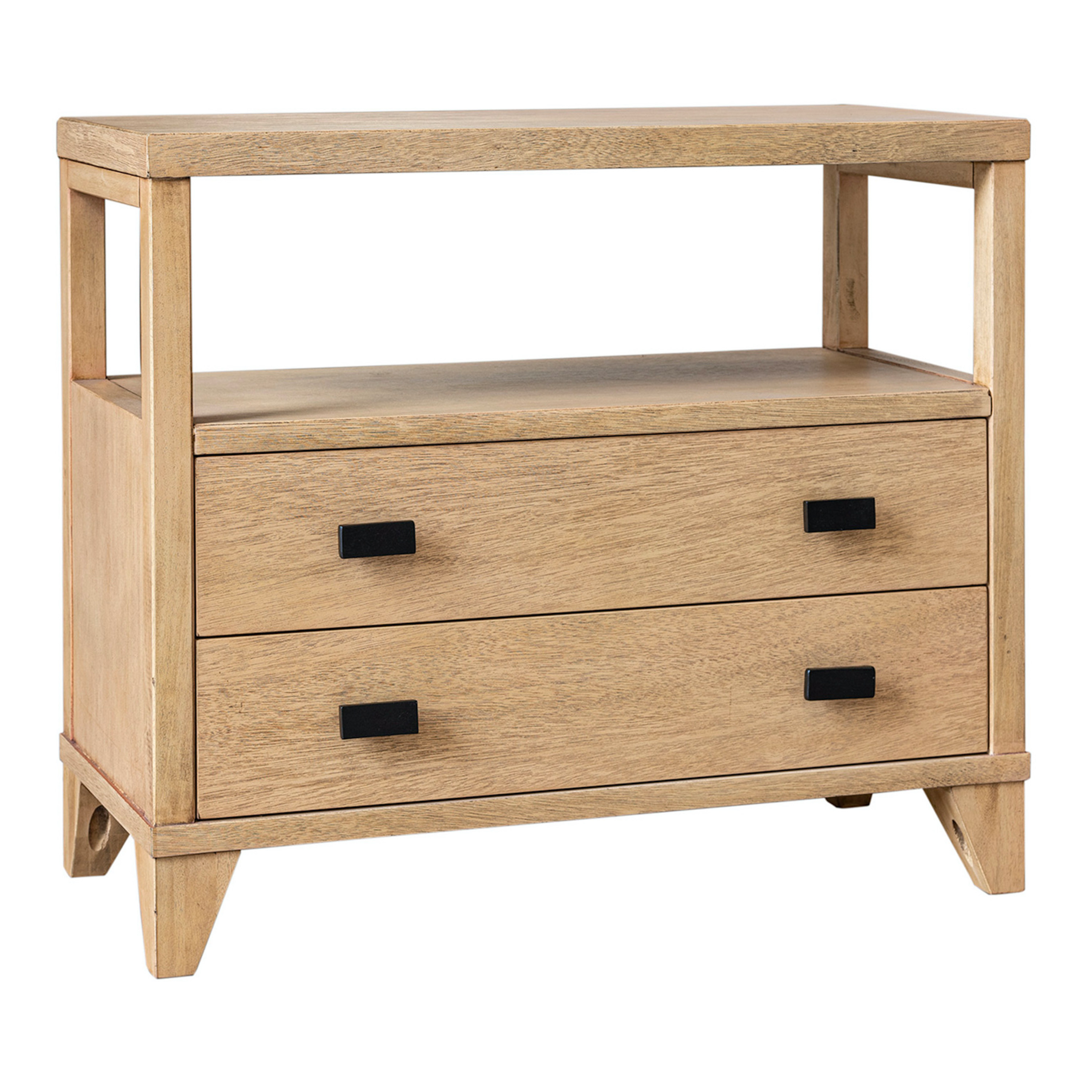 Ashbury Natural Wood Nightstand with Drawers | World Market