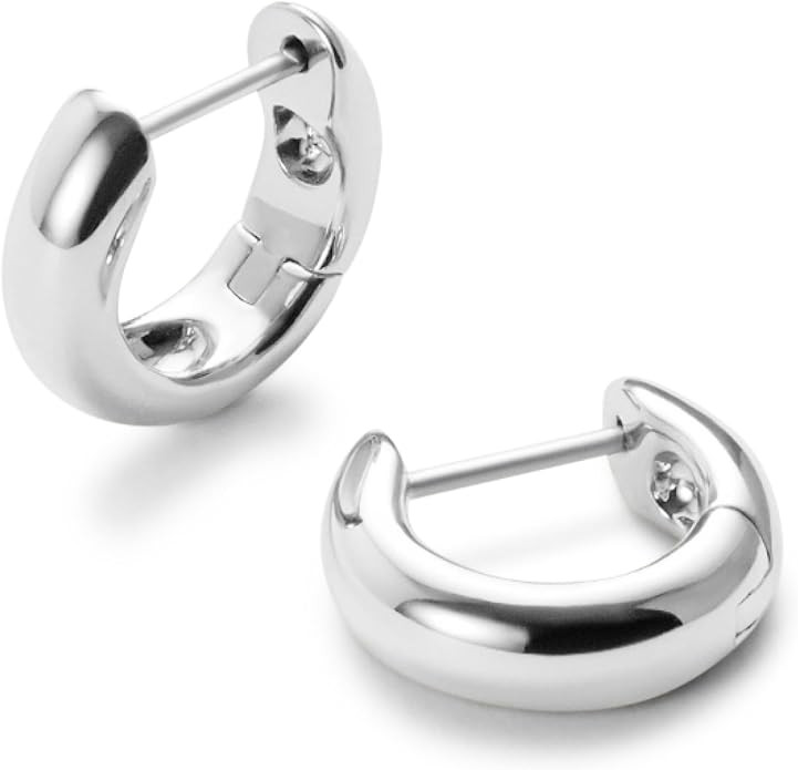 Ana Luisa Giulia Chunky Huggie Hoops - Gold and Silver Bold Huggie Hoops- 14K Gold Plated & Silve... | Amazon (US)