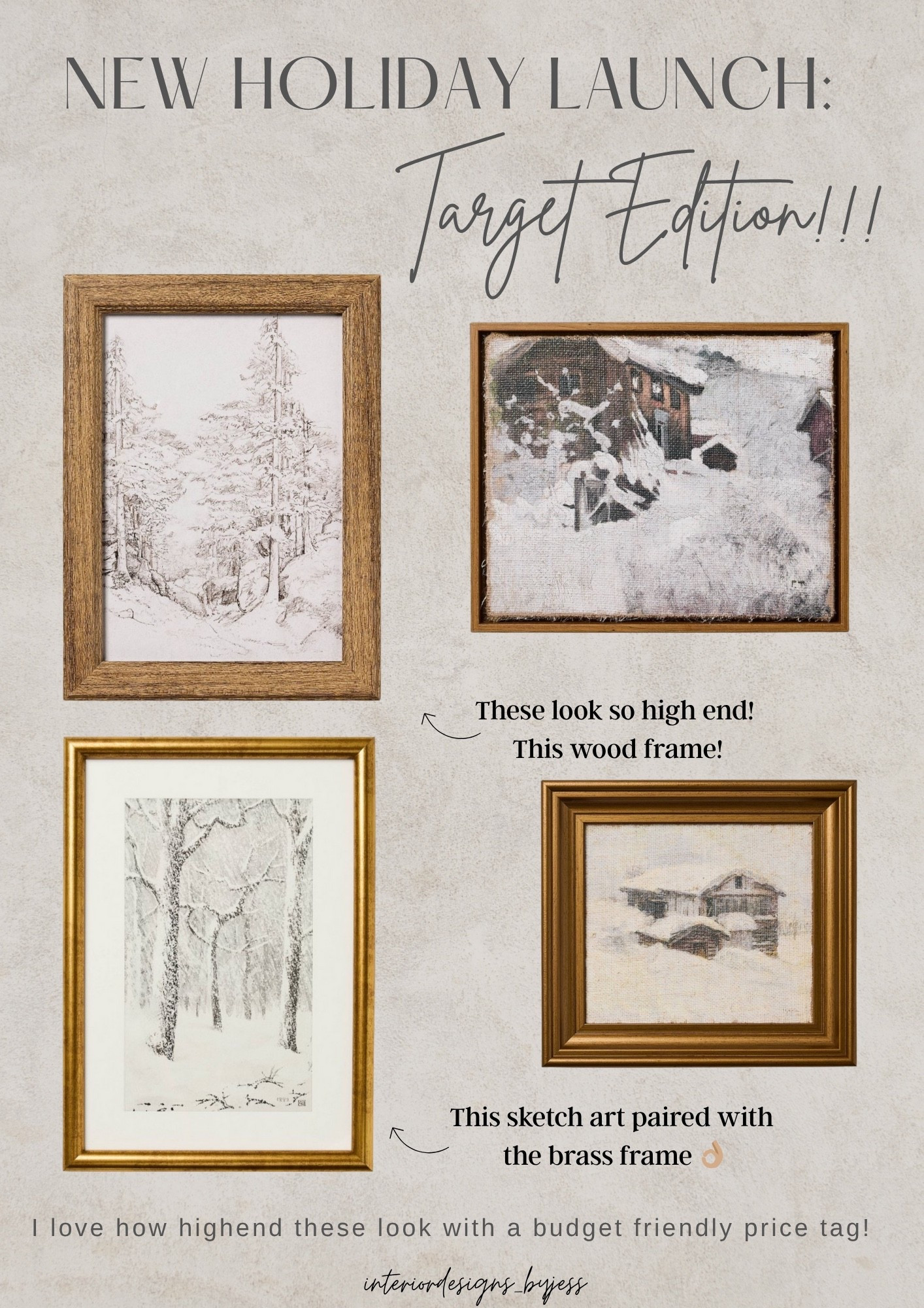 The new target hearth and hand Christmas art is here and I’ve linked some of my favorites for you. That wood frame looks so high end at a budget friendly price! I love the sketch art on all of these!! And the brass frame are the perfect touch

#LTKFindsUnder50 #LTKSeasonal #LTKHome