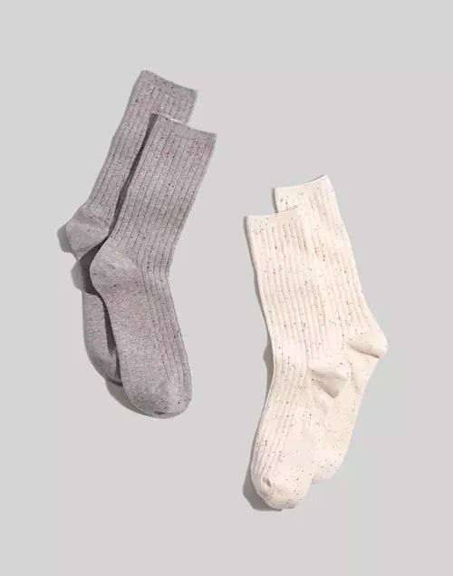 Two-Pack Rainbow Flecked Trouser Socks | Madewell