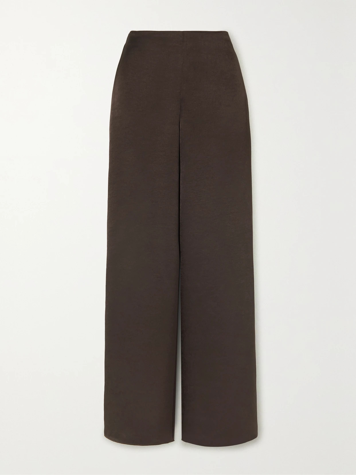 Vince - Recycled-satin Wide-leg Pants - Brown | NET-A-PORTER (US)
