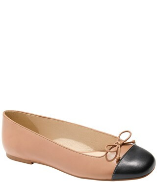 Jack Rogers Kenlyn Leather Cap Toe Ballet Bow Flats | Dillard's | Dillard's