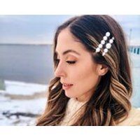 Pearl Row Hair Pin, Pearl Bobby Pin, Pearl Hair Barrette | Etsy (US)