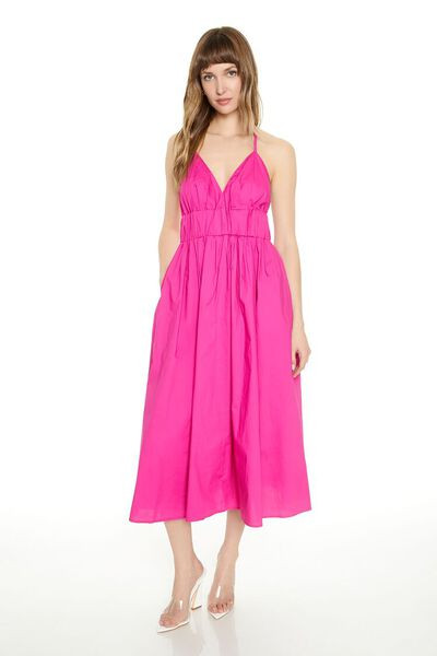 Halter Fit & Flare Midi Dress | Forever 21