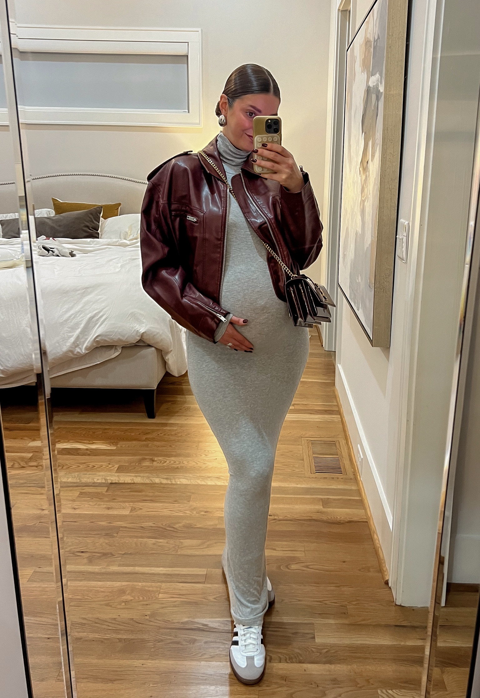 Girls night outfit I wore last night!! Saw my burgundy bomber jacket is 30% off right now - also comes in black!! 

#LTKBump #LTKStyleTip #LTKSaleAlert