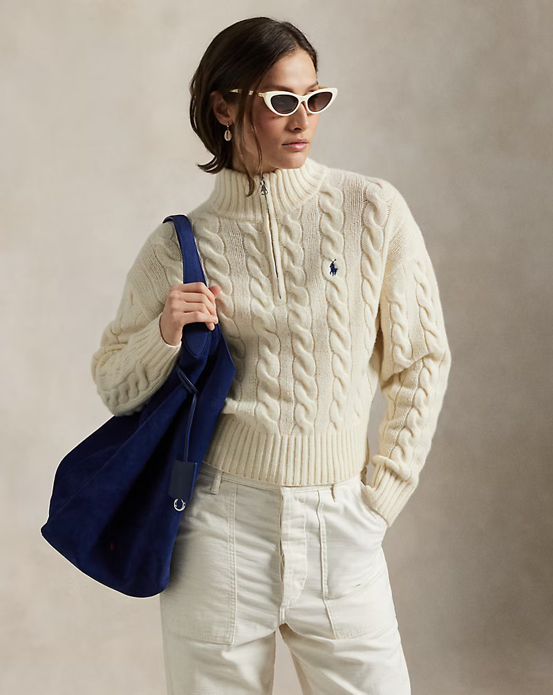 Cable Wool-Cashmere Half-Zip Jumper | Ralph Lauren (UK)