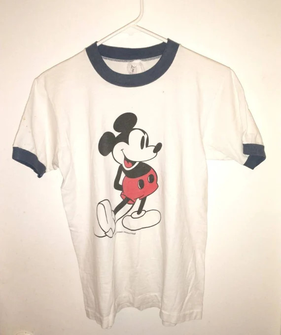 70s Vintage Mickey Mouse Tee Shirt Disneyland 1970s Old School | Etsy | Etsy (US)