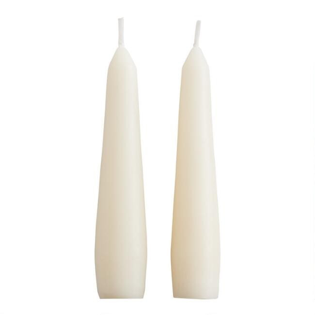 2 Pack Mini Unscented Taper Candles Set of 2 | World Market