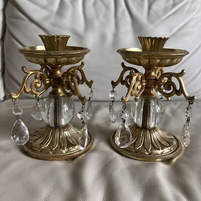 Vintage Hollywood Regency Pilar Candle Holder Set of 2 Made in USA  | eBay | eBay US