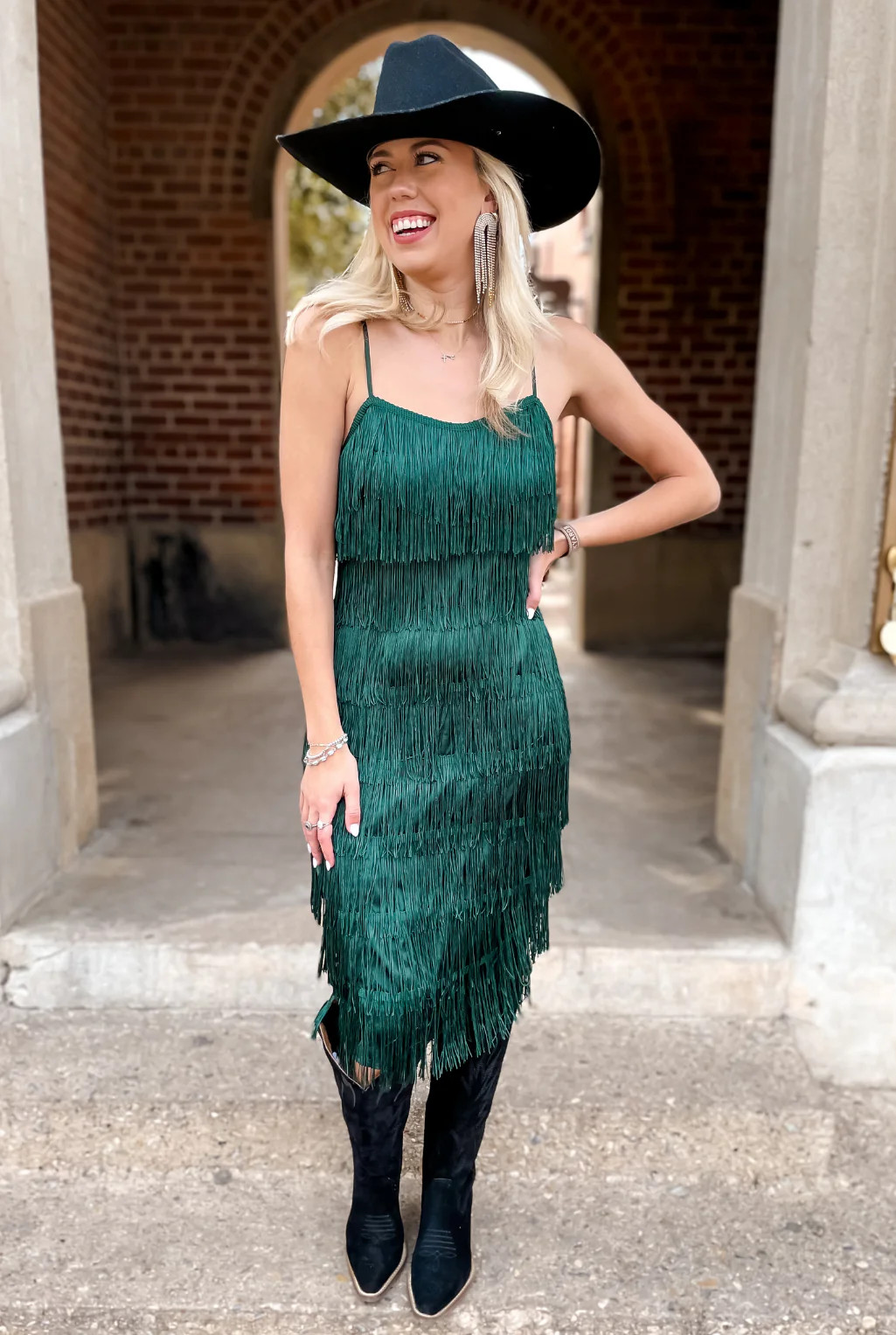 All Over Fringe Dress | Tucker Brown