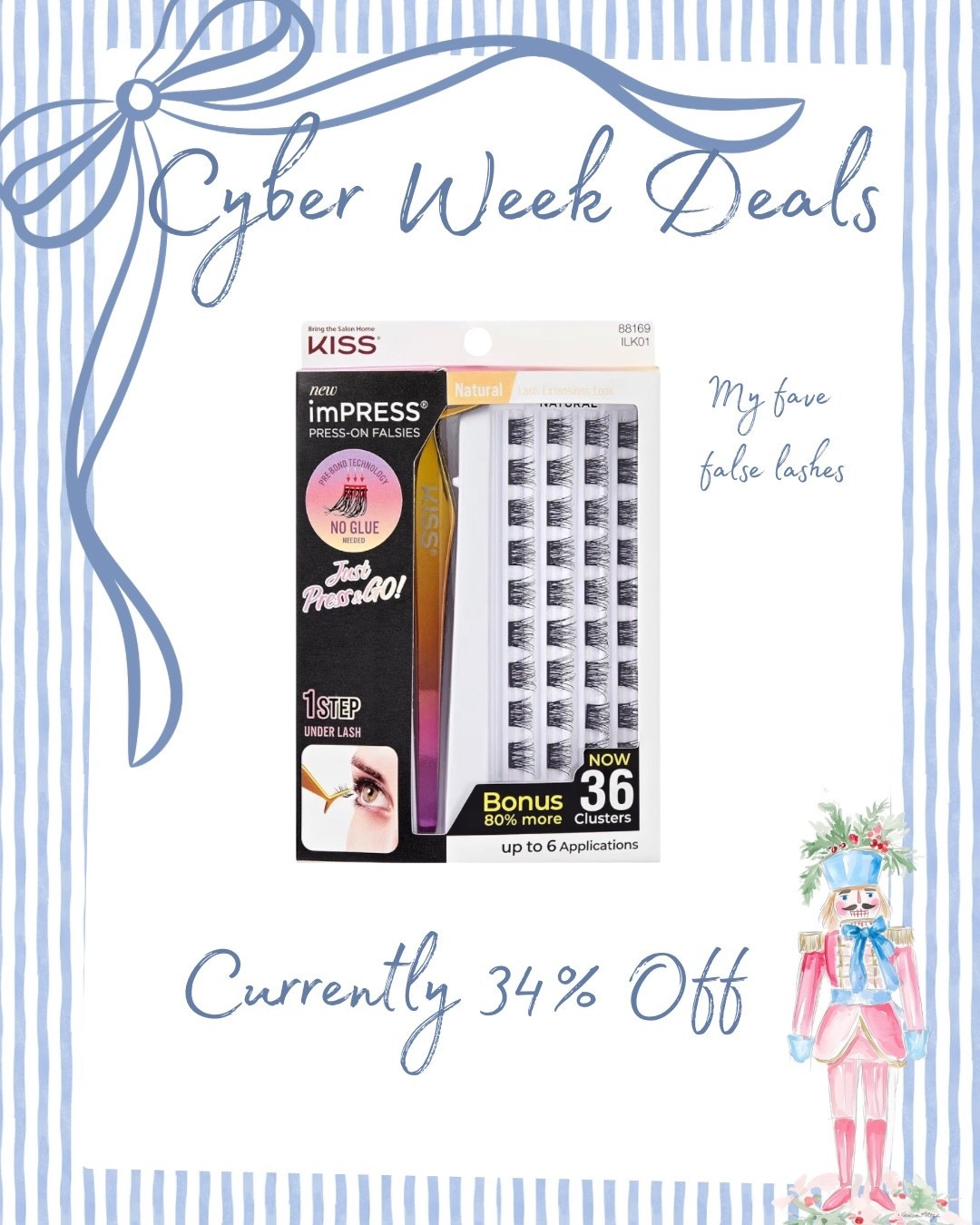 KISS Impress cluster lashes are on major sale and they give the prettiest, effortless glam. ✨👀

#LTKCyberWeek #LTKBeauty #LTKGiftGuide