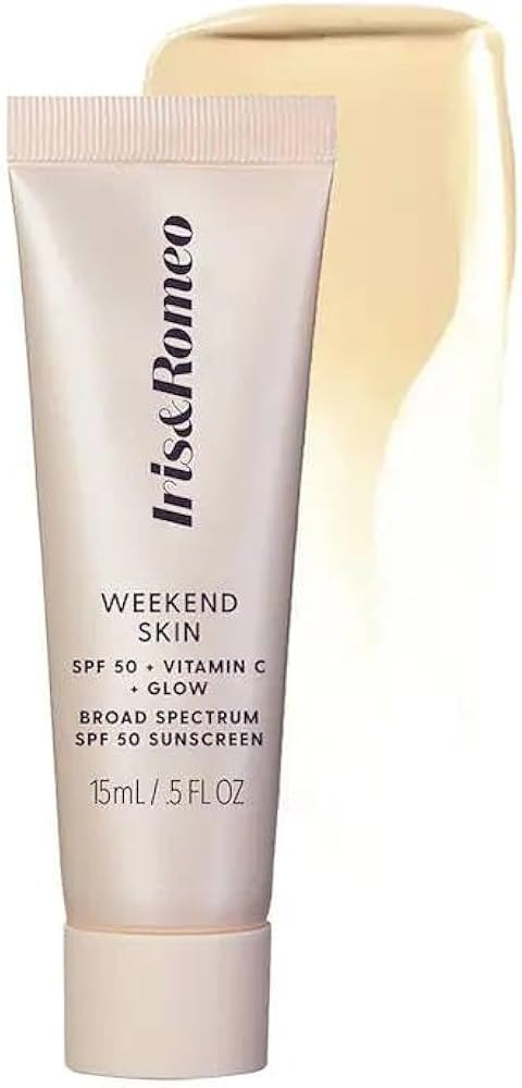 Iris&Romeo Mini Weekend Skin SPF 50 Instant Glow Tinted Mineral Sunscreen with Vitamin C - sheer ... | Amazon (US)
