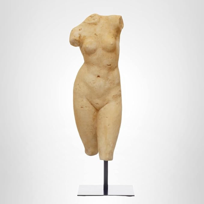 Creative Co-Op Resin Female Body Figure on Metal Stand, Plaster Finish | Amazon (US)