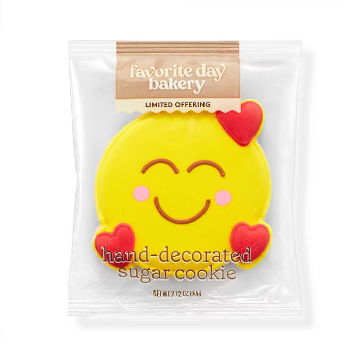 Emoji Hearts Hand Decorated Cookie - 1ct - Favorite Day™ | Target