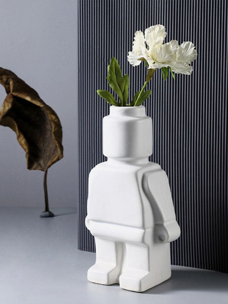 1pc Robot Design Flower Vase, Modern Porcelain Vase For Flower
       
              
           ... | SHEIN