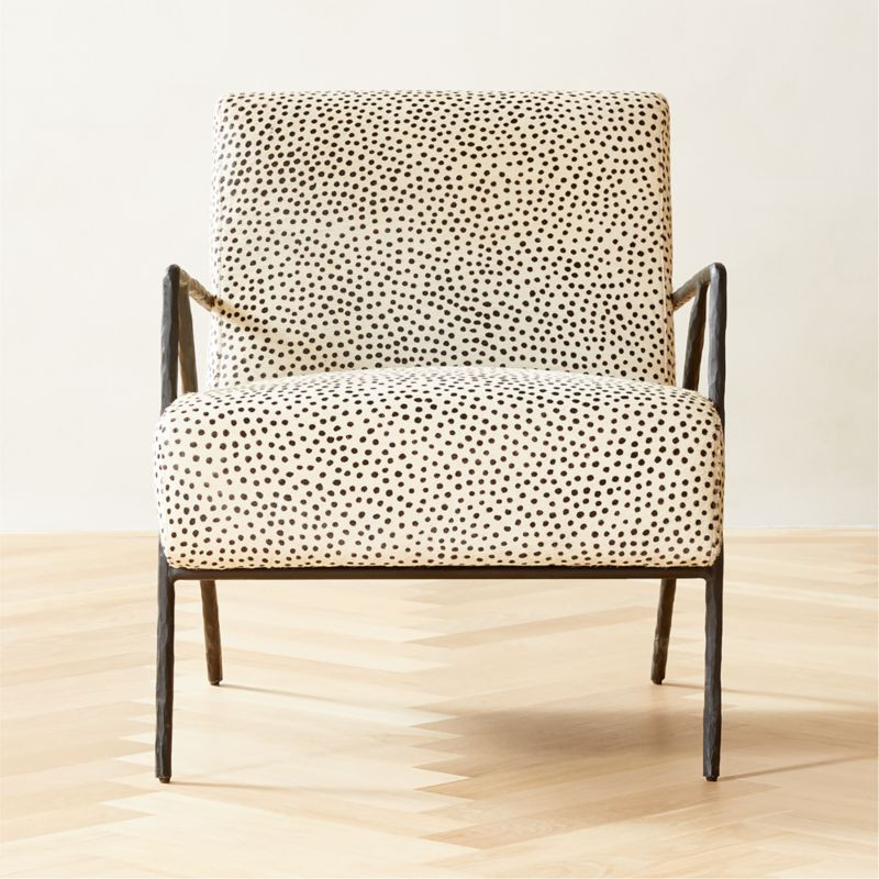 Imogene Dot Hair on Hide Lounge Chair | CB2 | CB2