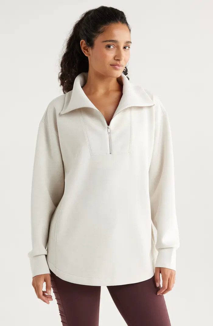 Zella Ultrasoft Half Zip Tunic | Nordstrom | Nordstrom