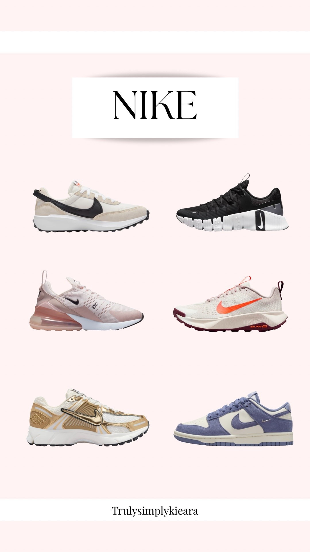 Nike women’s shoe lineup—soft cushioning, flexible soles, and colorways you can pair with any outfit. Sharing the 3 I own, plus additional styles I’m considering 👟 All linked for easy browsing.

#nike #nikeshoes

#LTKootd #LTKGiftGuide #LTKActive