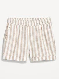 Matching High-Waisted Striped Linen-Blend Shorts for Women -- 3.5-inch inseam | Old Navy (US)