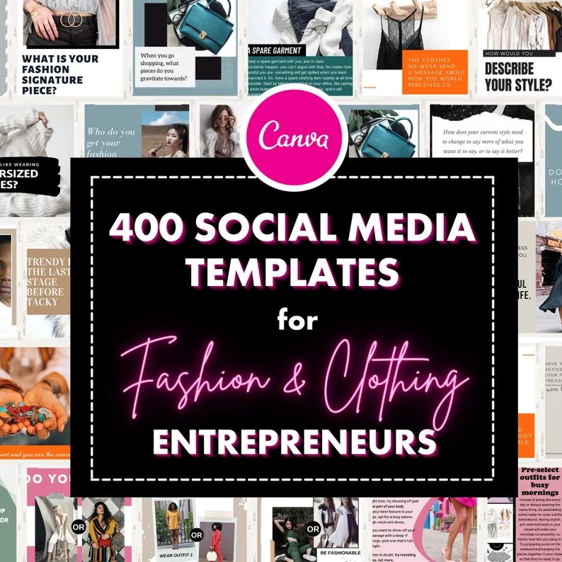 400 Fashion and Clothing Instagram CANVA Templates  Social - Etsy | Etsy (US)