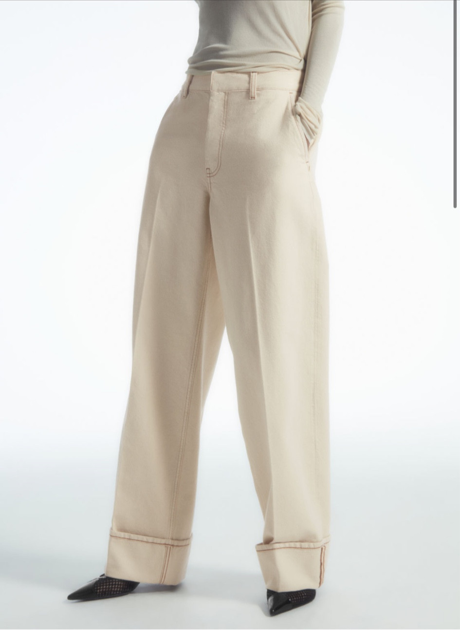 COS Off-White Denim Pants 

#LTKstyletip
