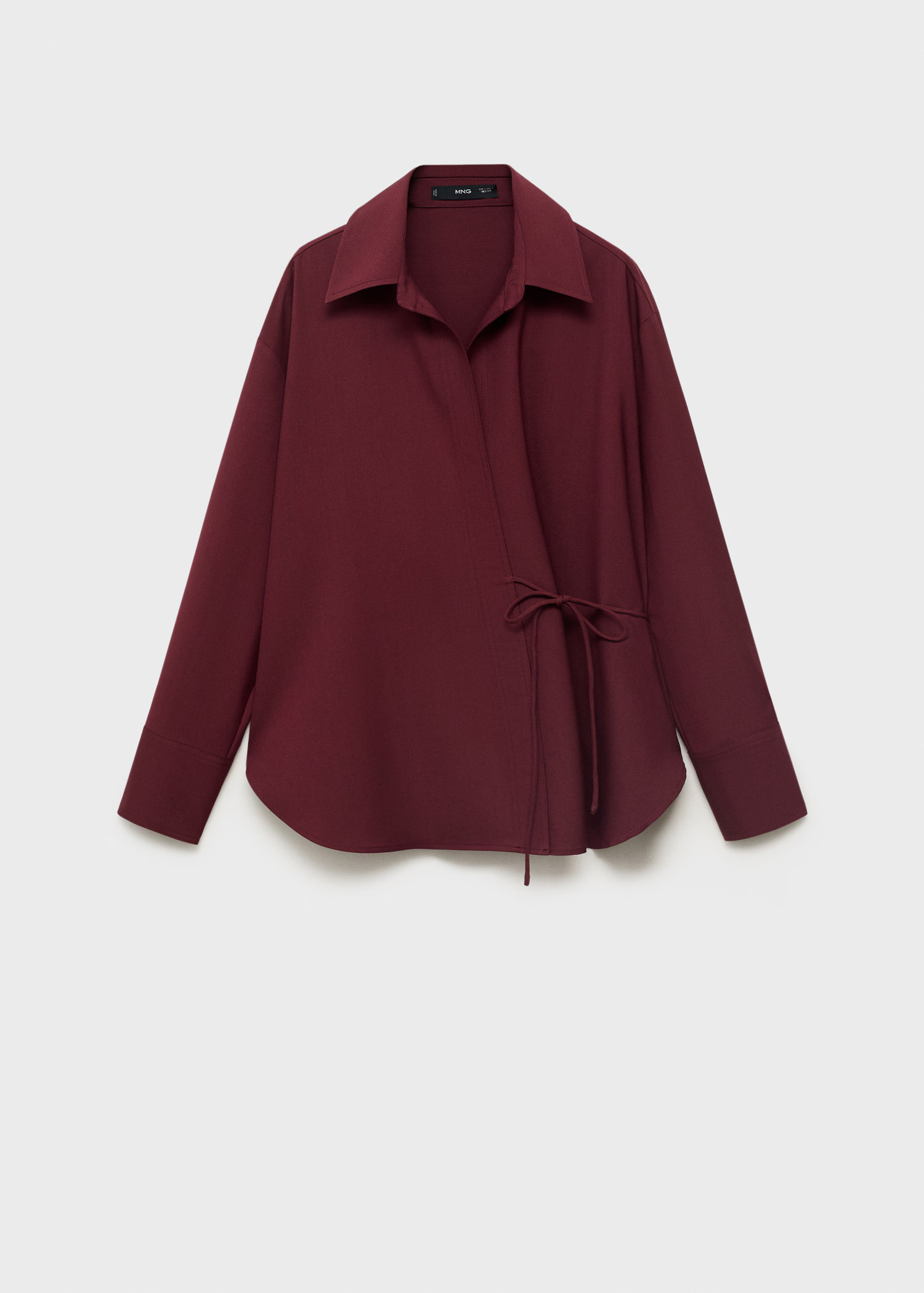Wrap shirt with bow - Women | MANGO United Kingdom | MANGO (UK)
